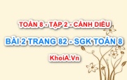 Bài 2 trang 82 Toán 8 Cánh Diều Tập 2